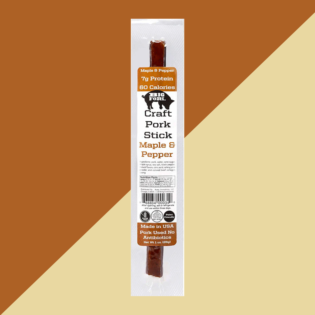 Big Fork Craft Pork Stick Maple & Pepper Jerky Snack | J&J Vending SF Office Pantry Snacks and Beverage Delivery Service