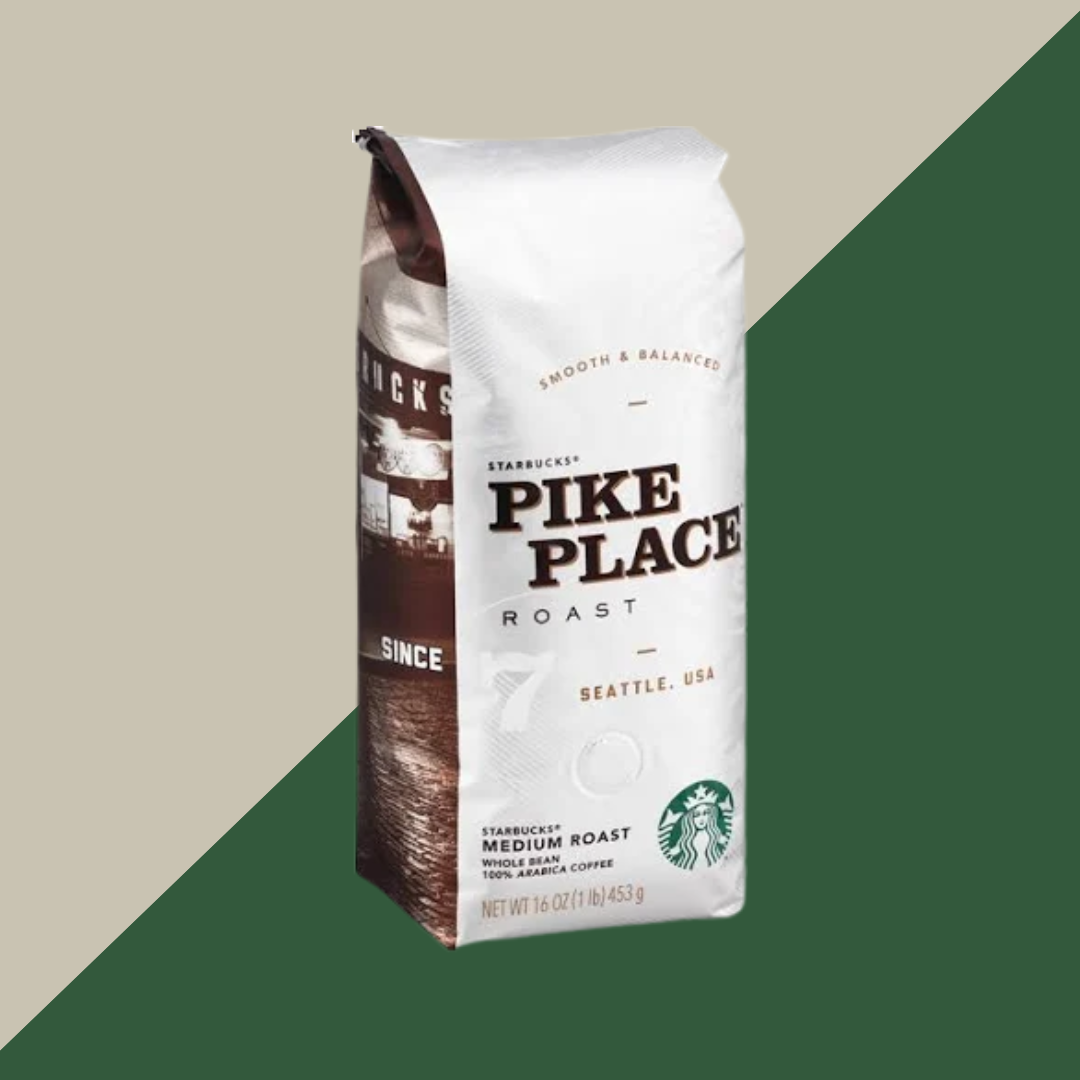 Starbucks Pike Place Whole Bean Coffee 1lb Bag J&J Vending