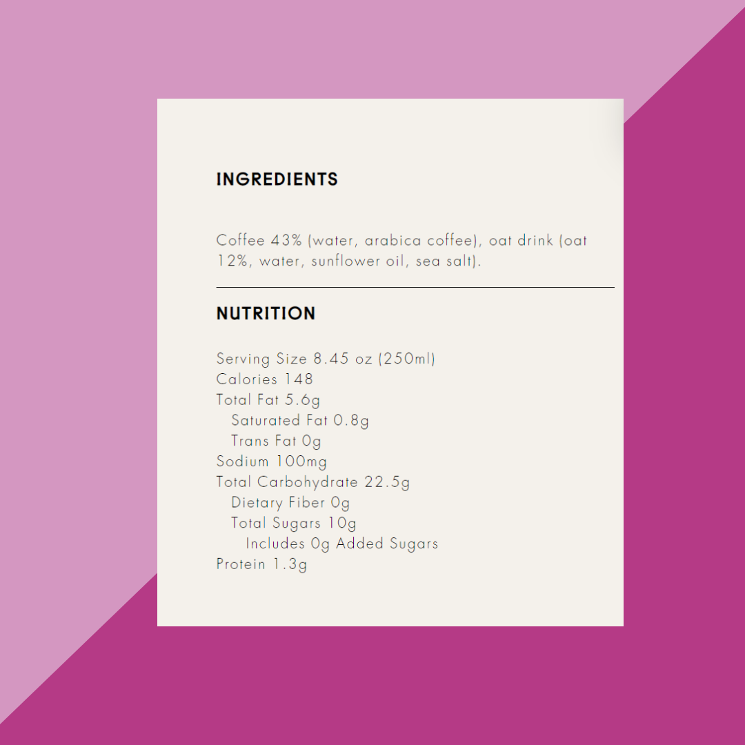 Minor Figures Oat Milk Latte | J&J Vending SF Office Snack and Beverage Delivery Service