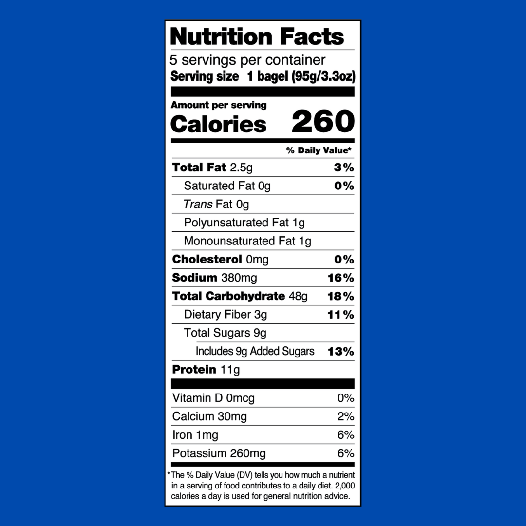 Dave's Killer Bread Boomin' Berry Organic Bagels Nutrition Facts | J&J Vending SF Office Snacks and Beverage Delivery Service