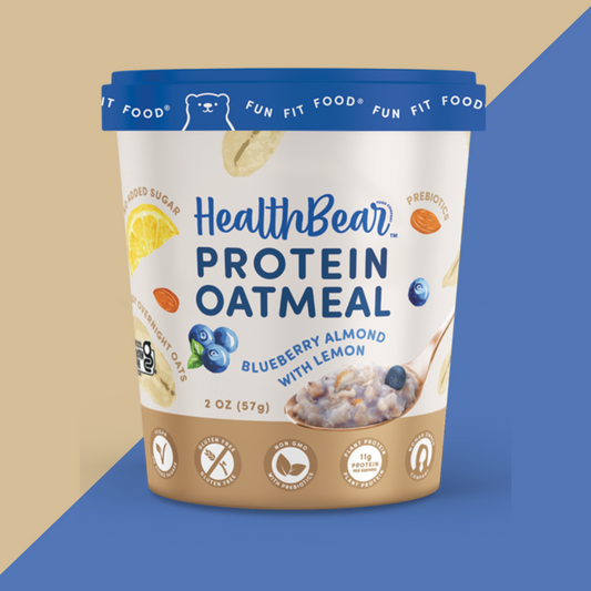 Healthbear Protein Oatmeal Blueberry Almond with Lemon | J&J Vending SF Office Snacks and Beverage Delivery Service
