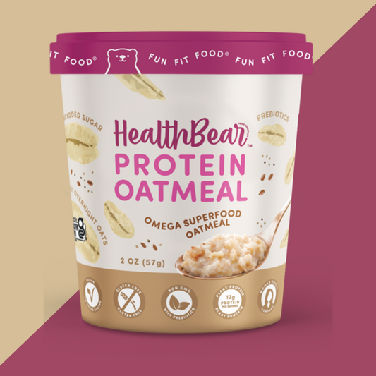 Healthbear Protein Oatmeal Omega Superfood Oatmeal | J&J Vending SF Office Snacks and Beverage Delivery Service