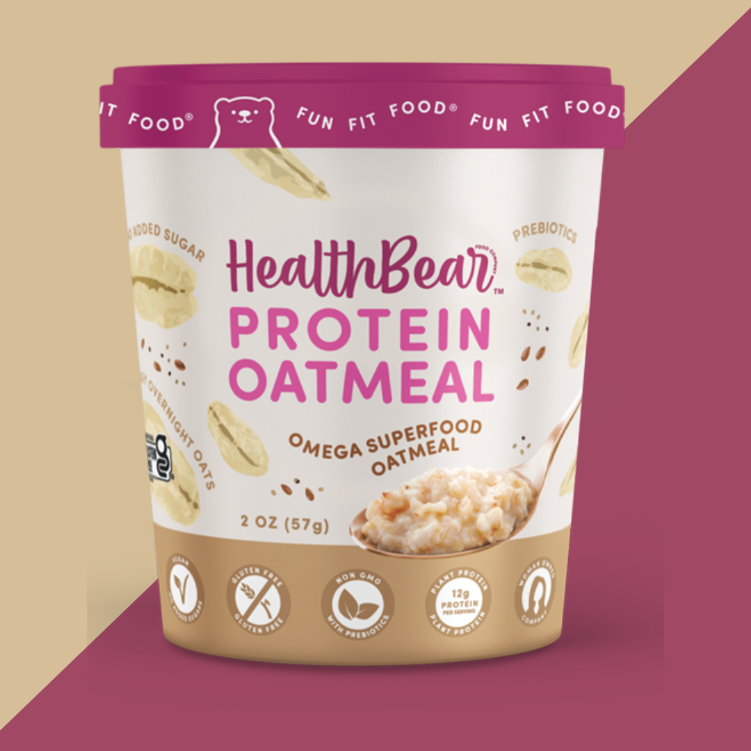 Healthbear Protein Oatmeal Omega Superfood Oatmeal | J&J Vending SF Office Snacks and Beverage Delivery Service