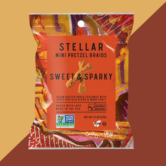 Stellar Snacks Mini Pretzel Braids Sweet & Sparky | J&J Vending SF Office Snacks and Beverage Delivery Service
