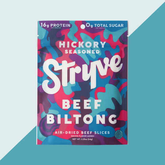Stryve Beef Biltong Hickory Seasoned Air-Dried Beef Slices | J&J Vending SF Office Snack and Beverage Delivery Service