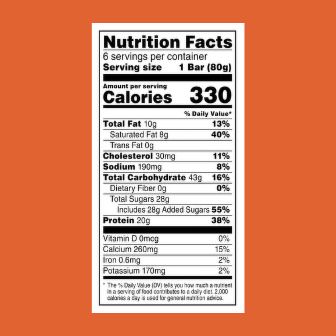 Gatorade Protein Bar Chocolate Carmel Nutrition Facts | J&J Vending SF Office Snacks and Beverage Delivery Service  Edit alt text