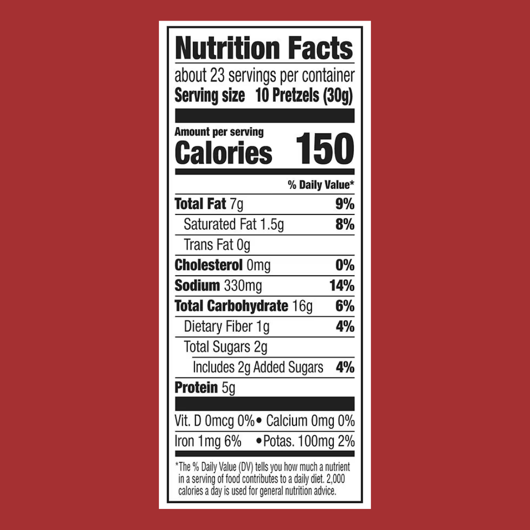 HK Anderson Peanut Butter Filled Pretzel Nuggets Nutrition Facts | J&J Vending SF Office Snacks and Beverage Delivery Service