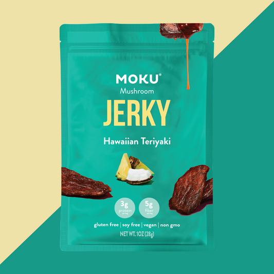 Moku Foods Mushroom Jerky Hawaiian Teriyaki | J&J Vending SF Office Snacks and Beverage Delivery Service
