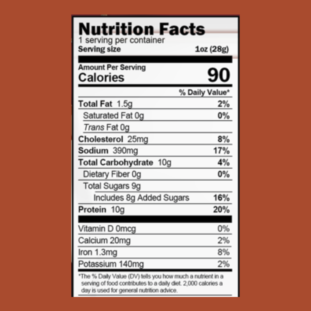 Field Trip Gochujang Korean BBQ Grass-Fed Beef Jerky Nutrition Facts | J&J Vending SF Office Snacks and Beverage Delivery Service