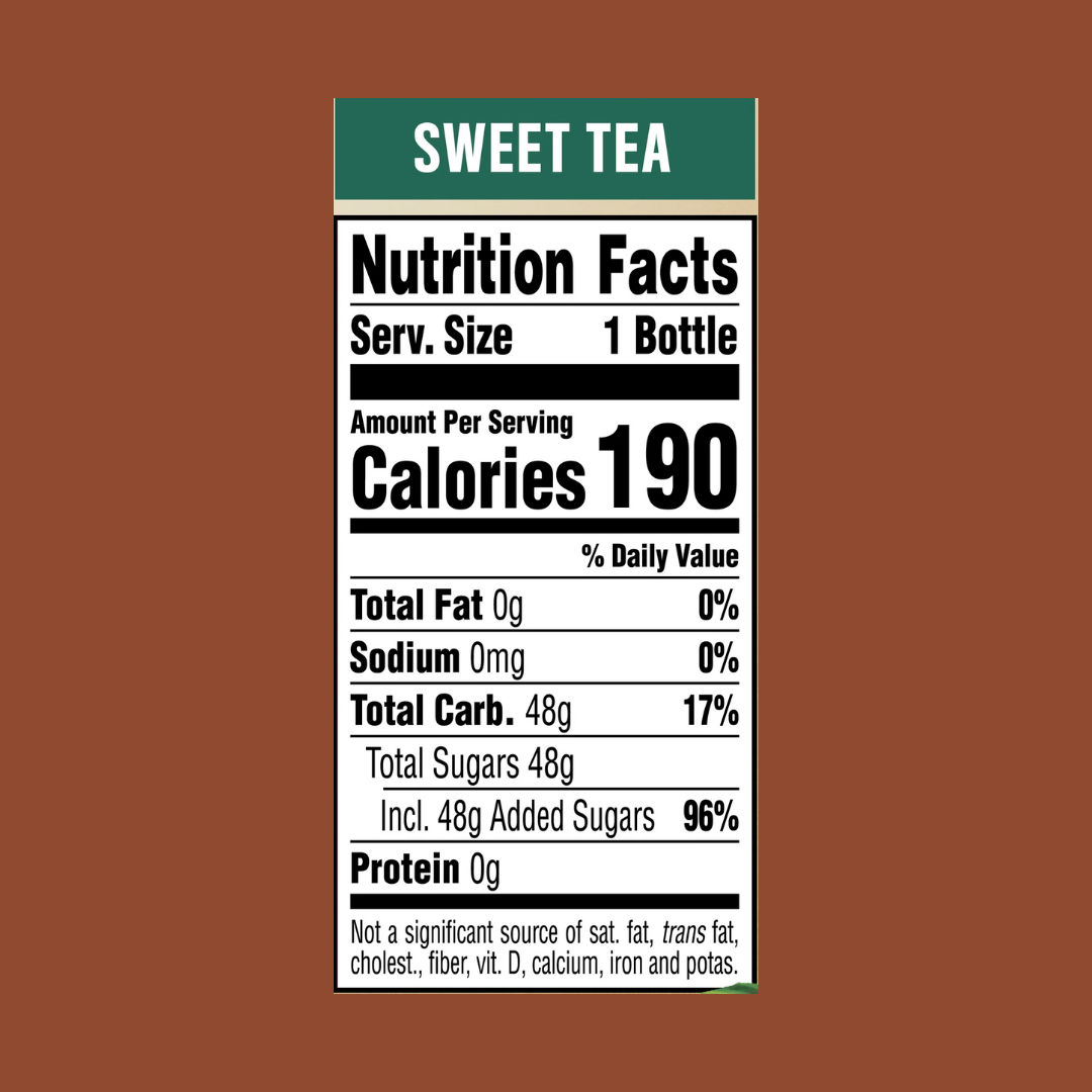 Gold Peak Real Brewed Sweet Tea Nutrition Facts | J&J Vending SF Office Snacks and Beverage Delivery Service