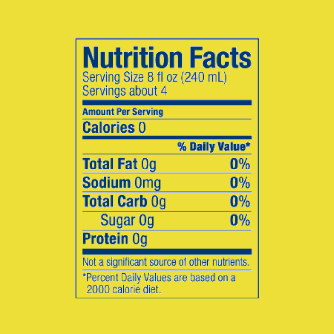 Polar Seltzer Sparking Water Lemon Nutrition Facts | J&J Vending SF Office Snacks and Beverage Delivery Service