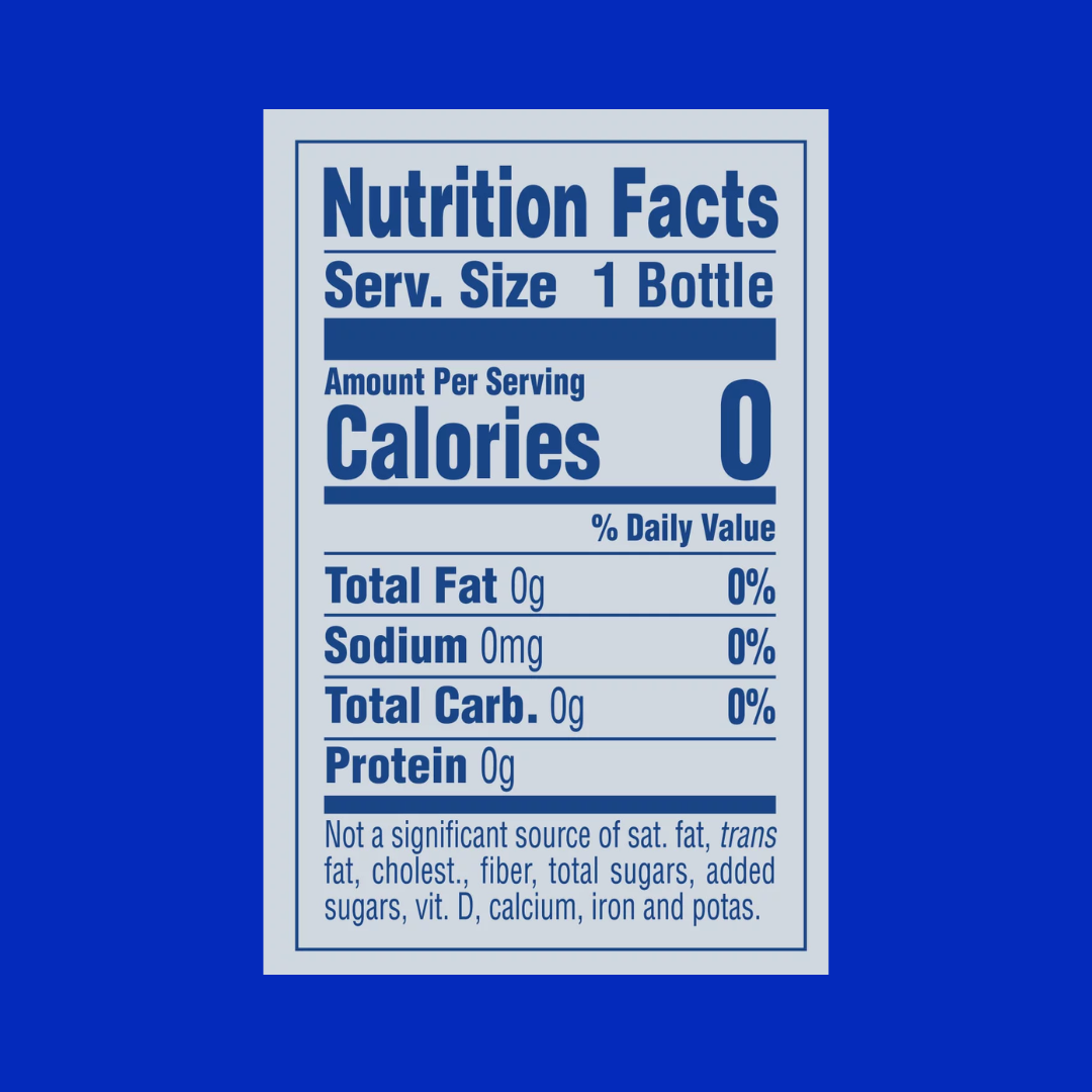 Smartwater 1L Nutrition Facts | J&J Vending SF Office Snacks and Beverage Delivery Service