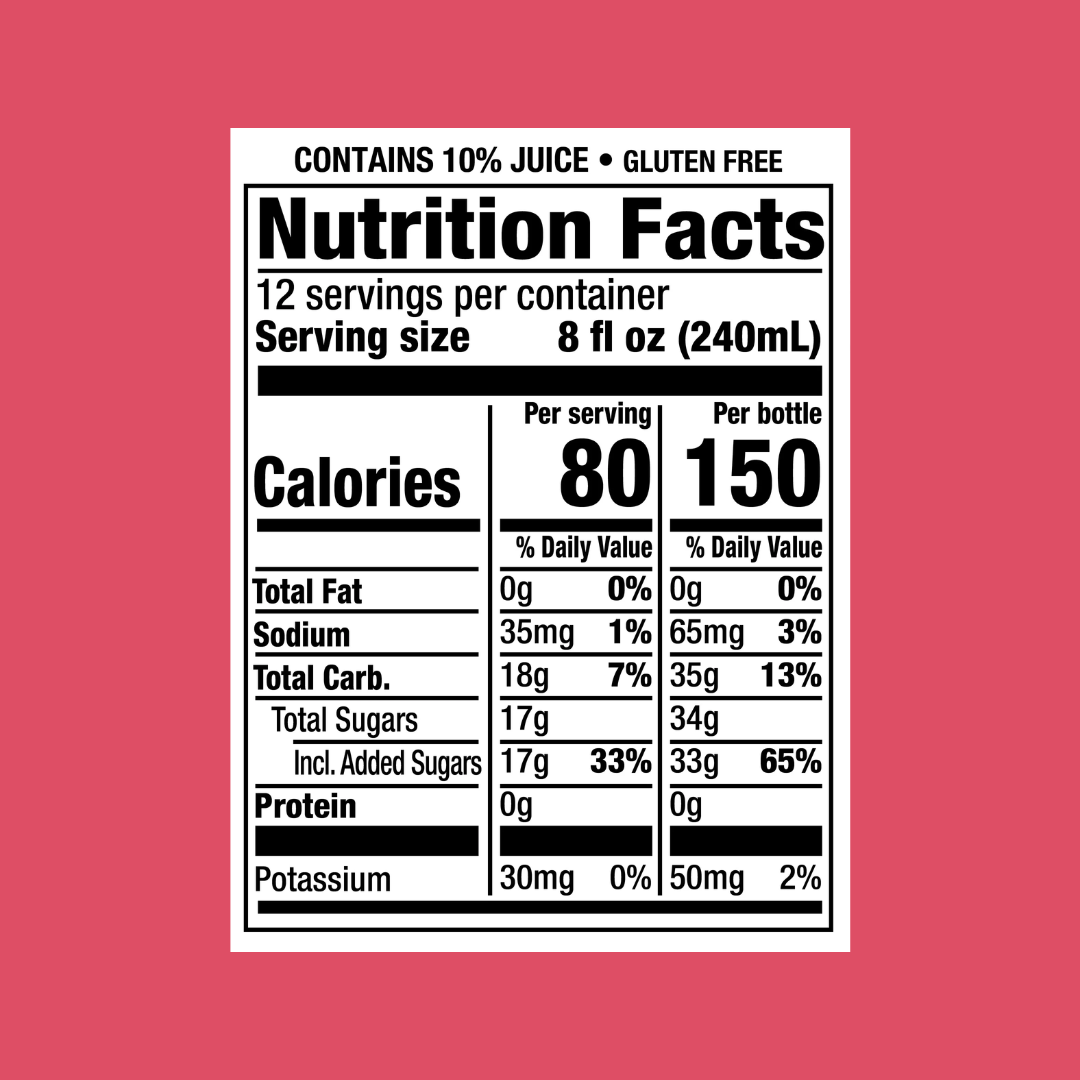 Snapple Watermelon Lemonade Juice Nutrition Facts | J&J Vending SF Office Snacks and Beverage Delivery Service