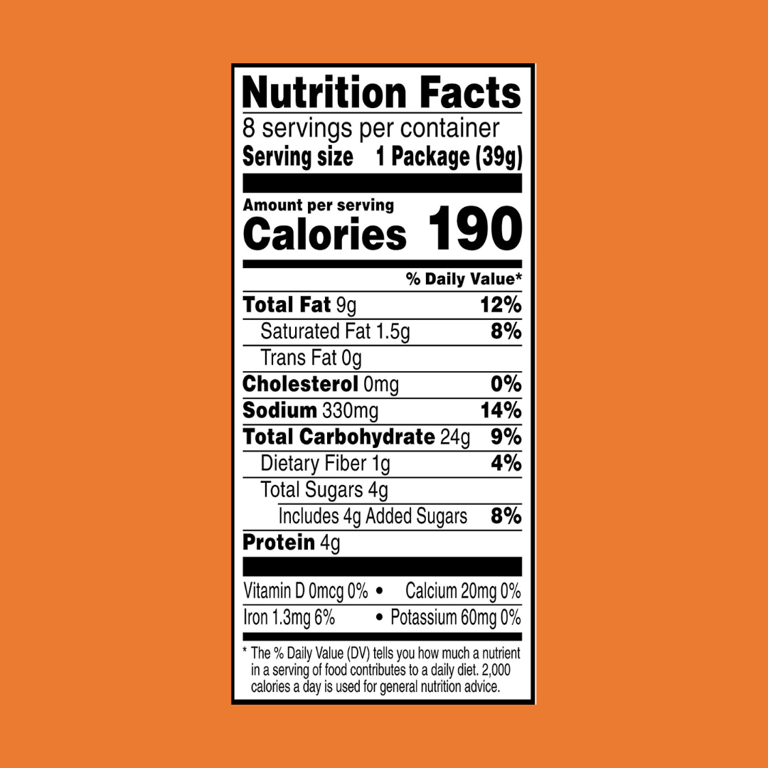 Austin Peanut Butter and Cheese Crackers Nutrition Facts | J&J Vending SF Office Pantry Snacks and Beverage Delivery Service