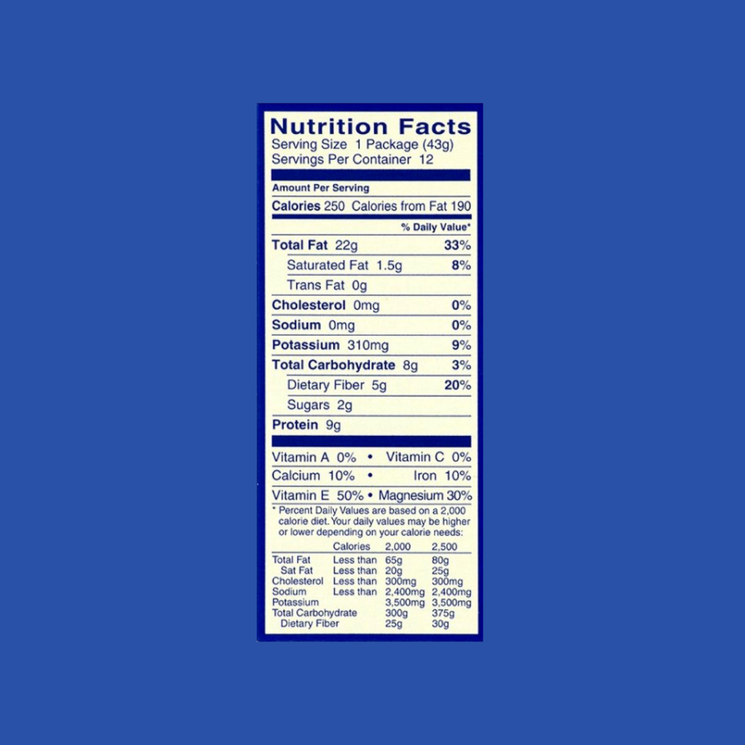 Blue Diamond Whole Natural Almonds Nutrition Facts | J&J Vending SF Office Pantry Snacks and Beverage Delivery Service