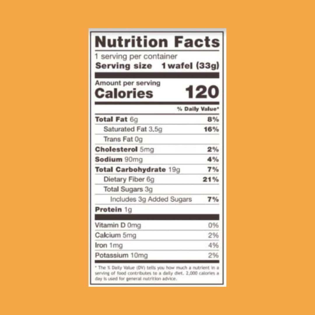 Rip Van Wafels Dutch Caramel & Vanilla Cookie Wafel Nutrition Facts | J&J Vending SF Office Pantry Snacks and Beverage Delivery Service