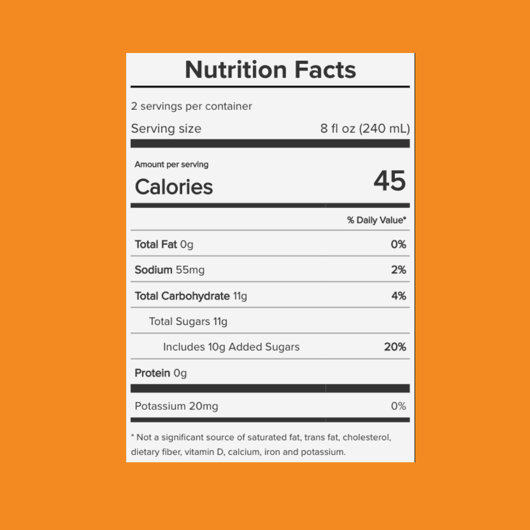 Minute Maid Aguas Frescas Mango Juice Nutrition Facts | J&J Vending SF Office Snack and Beverage Delivery Service