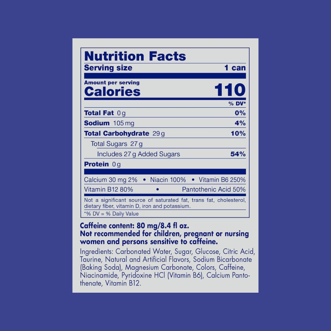 Red Bull Energy Drink Nutrition Facts | J&J Vending SF Office Snack and Beverage Delivery Service