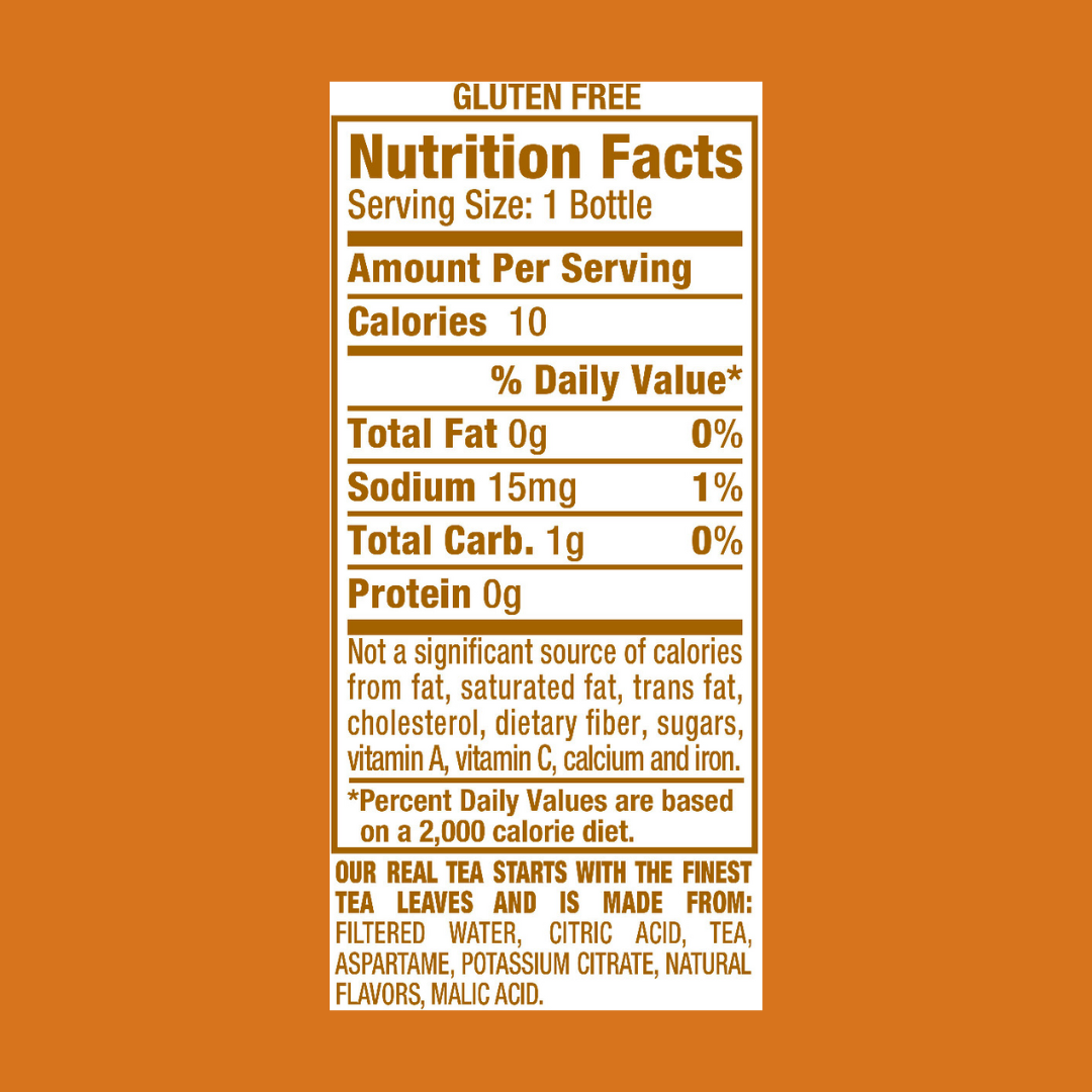 Snapple Peach Tea Juice Nutrition Facts | J&J Vending SF Office Snack and Beverage Delivery Service