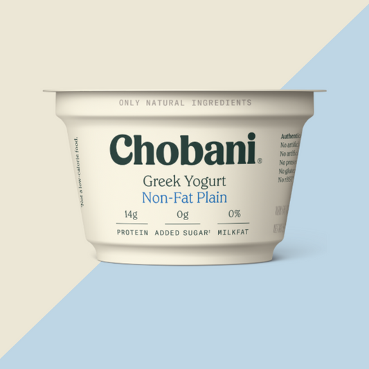 Chobani Greek Non-Fat Plain Yogurt | J&J Vending SF Office Snacks and Beverage Delivery Service