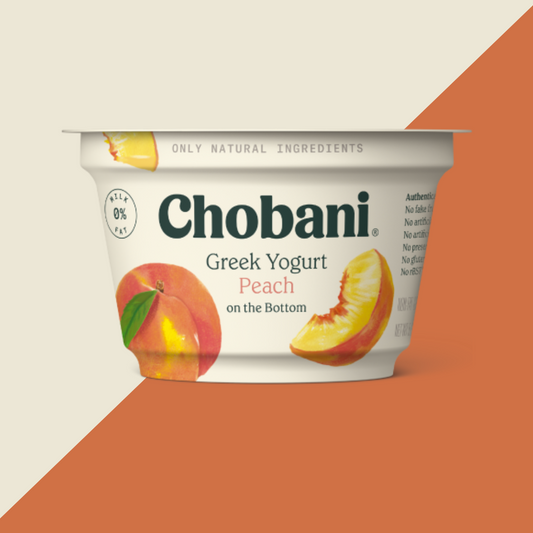 Chobani Greek Peach Yogurt | J&J Vending SF Office Snacks and Beverage Delivery Service