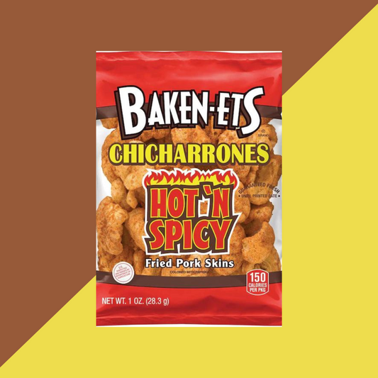 Baken-Ets Chicharrones Hot 'n Spicy Pork Rinds | J&J Vending SF Office Pantry Snacks and Beverage Delivery Service