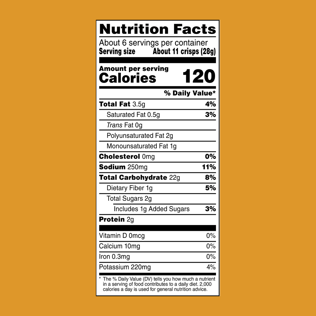 Baked Ruffles Cheddar and Sour Cream Chips Nutrition Facts | J&J Vending SF Office Pantry Snacks and Beverage Delivery Service