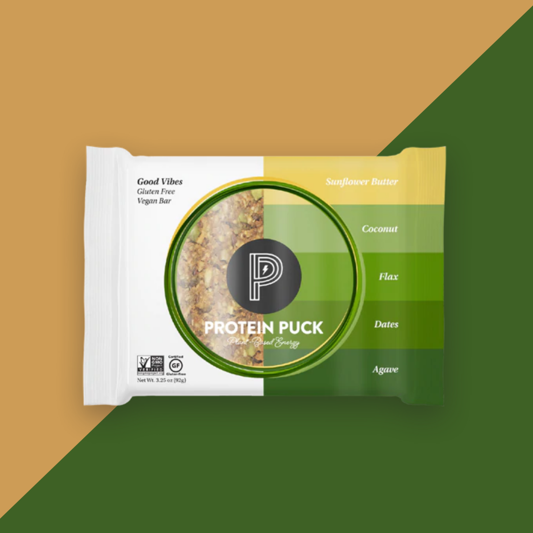 Protein Puck Good Vibes Food Bar | J&J Vending SF Office Pantry Snacks and Beverage Delivery Service