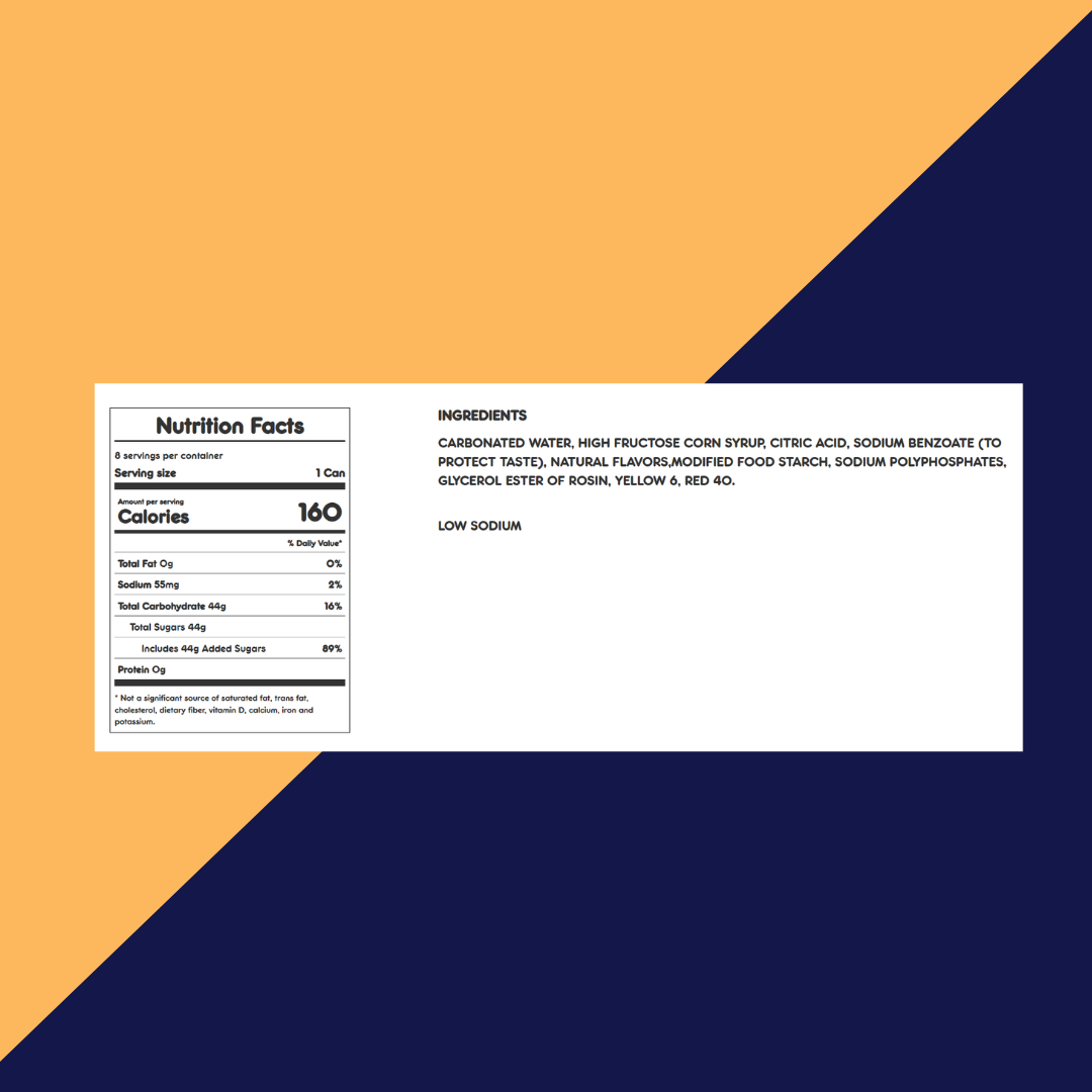 Fanta 12oz Can Nutrition Facts | J&J Vending SF Office Snack and Beverage Delivery Service