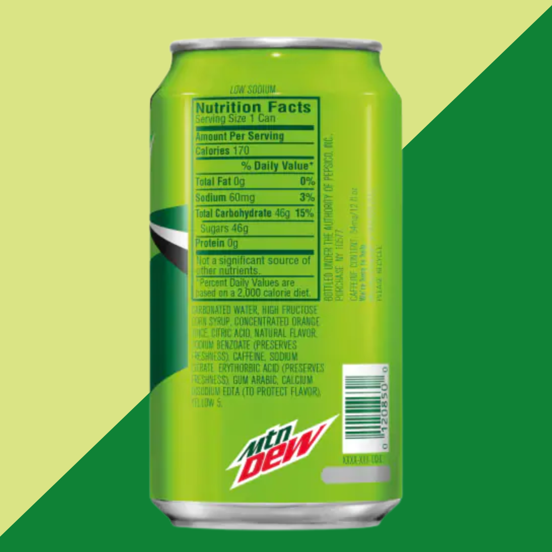 Mountain Dew 12oz Can | J&J Vending SF Office Snack and Beverage Delivery